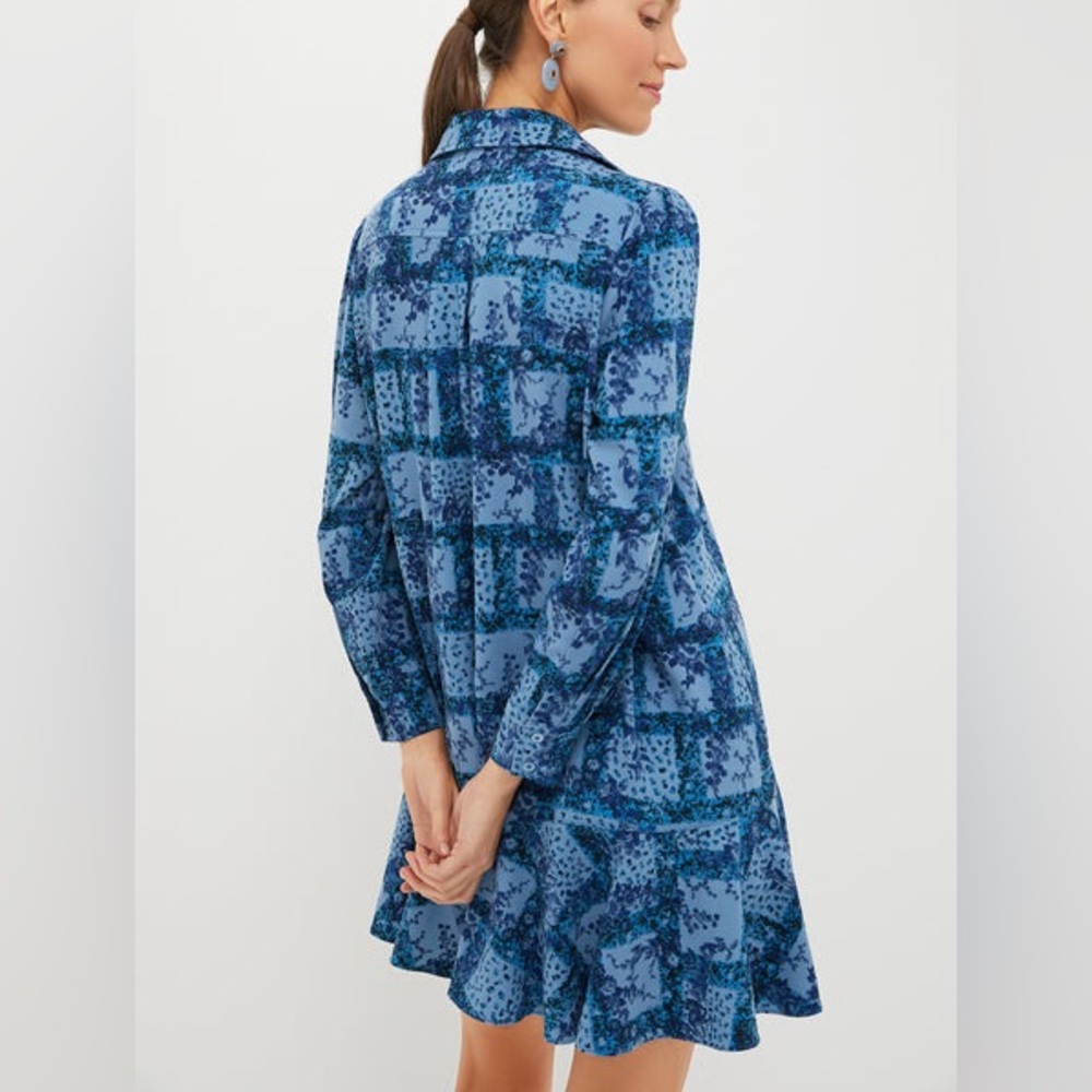 TUCKERNUCK Trellis Vine Crepe Callahan Shirt Dress With Pockets Size XS - Picture 12 of 14